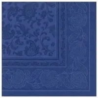 Papstar 250 Servietten "ROYAL Collection" 1/4-Falz 40 cm x 40 cm dunkelblau "Ornaments"