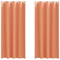 vidaXL Verdunkelungs-Vorhänge mit Ringen 2 pcs Terrakotta 245 x 140 cm