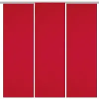 Arsvita 3er Pack Schiebegardine Blickdicht Alessia Rot
