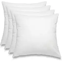 Wometo 4er Set (4 Stück) Federkissen Kissen 100% Federn 50x50 - 600g OEKO-TEX Füllkissen Bezug Baumwolle weiß I Innenkissen / Füllkissen / Kissenfüllung /