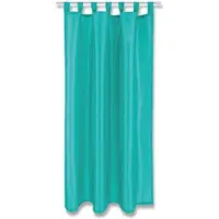 Arsvita Blickdichte Türkise Gardine Alessia mit Schlaufen in 140x245cm ( BxL ), in vielen Größen und Farben