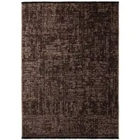 Carpetsale24 Baumwolle Teppich Läufer Braun 80x250 cm  Waschbar Vintage Kelim Kurzflor Rutschfest & Weich Einfarbig Meliert Für Küche Schlafzimmer