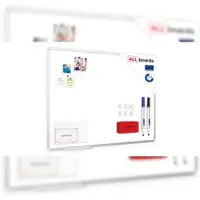 Allboards Magnetisches Whiteboard 120x80cm TSC7 Alurahmen