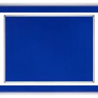 BI-Office umweltfreundliche Filztafel Earth, Pinnwand, mit Aluminiumrahmen, 200 x 120 cm, blau
