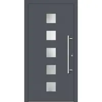 Haustuerenland.de Haustür RC3 "SISSI" 79 mm Schiefergrau RAL 7015 innen öffnend DIN rechts