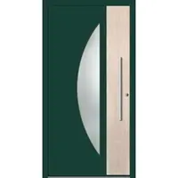Haustuerenland.de SCHÜCO ADS 75.SI Haustür Aluminium "TAMIA" Moosgrün RAL 6005 beidseitig innen öffnend DIN rechts