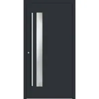 Haustuerenland.de Aluminium Haustür RC2 "SABRINA" 90 mm Anthrazit RAL 7016 innen öffnend DIN links