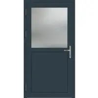 Haustuerenland.de PREMIUM Aluminium Nebeneingangstür "PAULA-Q" 59 mm Anthrazit RAL 7016 beidseitig außen öffnend DIN links