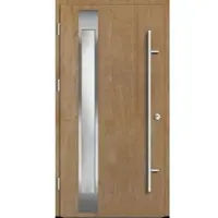Haustuerenland.de Flügelüberdeckende Aluminium Haustür "PALOMA" 82 mm RC2 Turner Oak holzähnlich beidseitig außen öffnend DIN links
