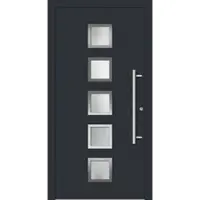 Haustuerenland.de Smarte Haustür "SISSI" 79 mm RC2 mit Fingerprint Anthrazit RAL 7016 beidseitig innen öffnend DIN rechts