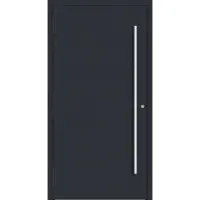 Haustuerenland.de Aluminium Haustür "VALERIA" 90 mm RC2 Anthrazit RAL 7016 beidseitig außen öffnend DIN links