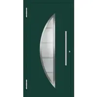 Haustuerenland.de Aluminium Haustür "SUSAN" 78 mm RC2 Moosgrün RAL 6005 beidseitig außen öffnend DIN links