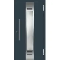 Haustuerenland.de Aluminium Haustür RC2 "NINA" 78 mm Anthrazit RAL 7016 außen öffnend DIN rechts