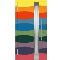 Haustuerenland.de Aluminium Haustür RC2 "PETRA" 78 mm Wunsch-RAL-Farbe beidseitig außen öffnend DIN links