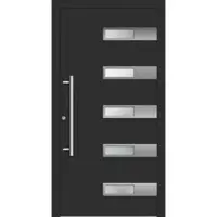 Haustuerenland.de Smarte Haustür "SMILLA" 79 mm RC2 mit Fingerprint Anthrazit Eisenglimmer DB 703 innen öffnend DIN links