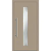 Haustuerenland.de Haustür mit Fingerprint RC2 "SVENJA" 79 mm Graubeige RAL 1019 beidseitig innen öffnend DIN links