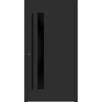 Haustuerenland.de Aluminium Haustür RC2 "SABRINA" 90 mm BLACKLINE Anthrazit Eisenglimmer DB 703 beidseitig innen öffnend DIN links