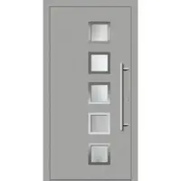 Haustuerenland.de Haustür "STELLA" 79 mm RC3 Weißaluminium RAL 9006 innen öffnend DIN rechts