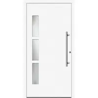 Haustuerenland.de Aluminium-Kunststoff Haustür "NELLY" RC2 Weiß RAL 9016 beidseitig innen öffnend DIN rechts