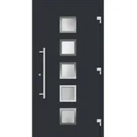 Haustuerenland.de Smarte Haustür "SISSI" 79 mm RC2 mit Fingerprint Anthrazit RAL 7016 außen öffnend DIN rechts
