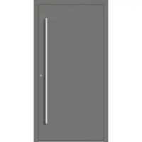 Haustuerenland.de Aluminium Haustür "VALERIA" 90 mm RC2 Graualuminium RAL 9007 innen öffnend DIN links