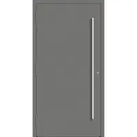 Haustuerenland.de Aluminium Haustür "VALERIA" 90 mm RC2 Graualuminium RAL 9007 außen öffnend DIN links