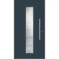 Haustuerenland.de Aluminium Haustür nach Maß "POLLY" 60 mm RC2 Anthrazit RAL 7016 innen öffnend DIN rechts