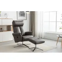 Happy Home Elektrisch verstellbarer Relaxsessel mit Hocker, ca. 106,5 x 71,5 x 88 cm - Grau