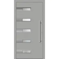 Haustuerenland.de Haustür RC3 "SMILLA" 79 mm Weißaluminium RAL 9006 beidseitig innen öffnend DIN rechts