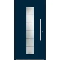 Haustuerenland.de Aluminium Haustür "POLLY" 78 mm RC2 Stahlblau RAL 5011 beidseitig innen öffnend DIN rechts