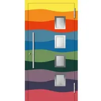 Haustuerenland.de Aluminium Haustür RC2 "OLGA" 78 mm Wunsch-RAL-Farbe beidseitig außen öffnend DIN rechts