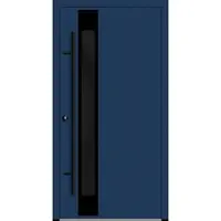 Haustuerenland.de Flügelüberdeckende Aluminium Haustür "SABRINA" 82 mm RC2 BLACKLINE Saphirblau RAL 5003 beidseitig innen öffnend DIN links