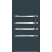 Haustuerenland.de SCHÜCO Aluminium Haustür "PIA" ADS 75.SI RC2 Anthrazit RAL 7016 innen öffnend DIN rechts