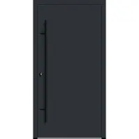 Haustuerenland.de Flügelüberdeckende Aluminium Haustür "VALERIA" 82 mm RC2 BLACKLINE Anthrazit RAL 7016 beidseitig innen öffnend DIN links