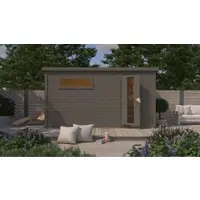 Karibu 38mm Saunahaus Telo 6 terragrau