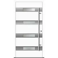 Haustuerenland.de Aluminium Haustür "OLYMPIA" 92 mm Weiß RAL 9016 beidseitig innen öffnend DIN rechts