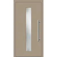 Haustuerenland.de Haustür RC3 "SVENJA" 79 mm Graubeige RAL 1019 beidseitig innen öffnend DIN rechts