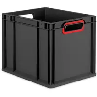 Proregal Eurobox Nextgen Color HxBxT 32x30x40cm 30 Liter Griffe Rot Offen Schwarz Eurobehälter Transportbox Transportbehälter