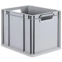 Proregal Eurobox NextGen Grip | HxBxT 32x30x40cm | 30 Liter | Griffe offen | Glatter Boden | Eurobehälter, Transportbox, Transportbehälter