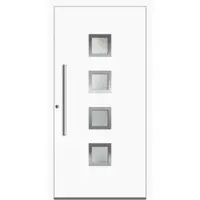Haustuerenland.de SCHÜCO Aluminium Haustür "TILLA" ADS 75.SI RC2 Wunsch-RAL-Farbe beidseitig innen öffnend DIN links