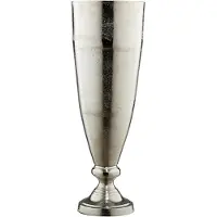 Ambia Home Bodenvase, Nickel, Metall, konisch, 54 cm, zum Stellen, auch für frische Blumen geeignet, Dekoration, Vasen, Bodenvasen