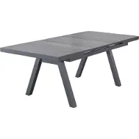 LC Garden Gartentisch 160/210x100cm Aluminium Stativ-Gestell Ausziehtisch mit Synchronauszug