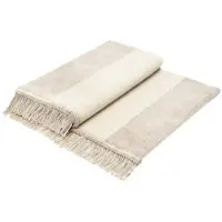 Biederlack Sofaschoner "Cotton Cover Salt & Pepper" 100 x 200 cm (Breite x Länge) mit Fransen