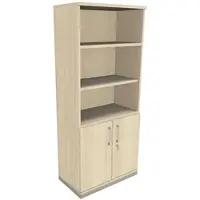 Fm Büromöbel Kombischrank »Oldenburg« 5 OH 3 offene Fächer 2 Türen braun, 80x186.9x44.2 cm
