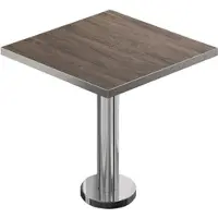 GGM Möbel BML | Bistro Tisch | 80 x 80 x 74,5 cm | Quadratisch | Edelstahl Rand | Light Wenge / Edelstahl