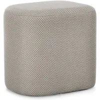 Bizzotto Pouf Darya aus Waben-Stoff, gepolstert, modern, hellgrau, bequemes Design für Dein Zuhause