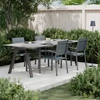 Momax Gartentisch Bergen Anthrazit/Schwarz