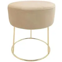 Echtwerk Hocker Marilyn Creme Samt