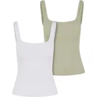Urban Classics Muskelshirt "Ladies Wide Neck Rib Top 2-Pack" 1