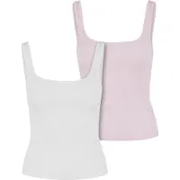 Urban Classics Muskelshirt "Ladies Wide Neck Rib Top 2-Pack" 1